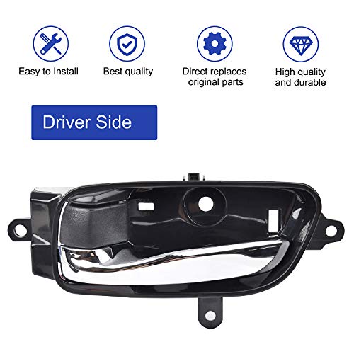 Ristow Driver Side Inside Interior Door Handle Front Rear Left with Repair Kit for 2013-2017 Nissan Altima Pathfinder, 2015-2017 Titan, 2016-2017 Titan XD, 2015-2017 Nissan Murano - Image 2