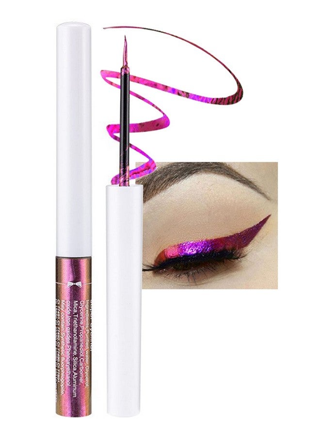 LYSdefeu Chameleon Glitter Eyeliner Liquid,Pink Purple Metallic Satin High-Pigmented Color Multi-Reflective Finish Glitter Eye Liner Eyeshadow Pen,Ultra-Fine Tip Eyeliner,Christmas Makeup Gift for Women-06 - Image 1