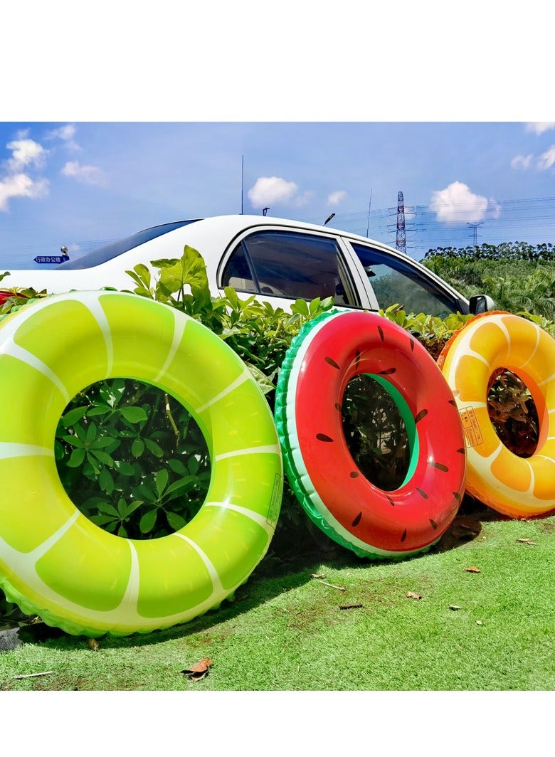 Loquat Orange Printed Inflatable Swim Ring  - Image 4