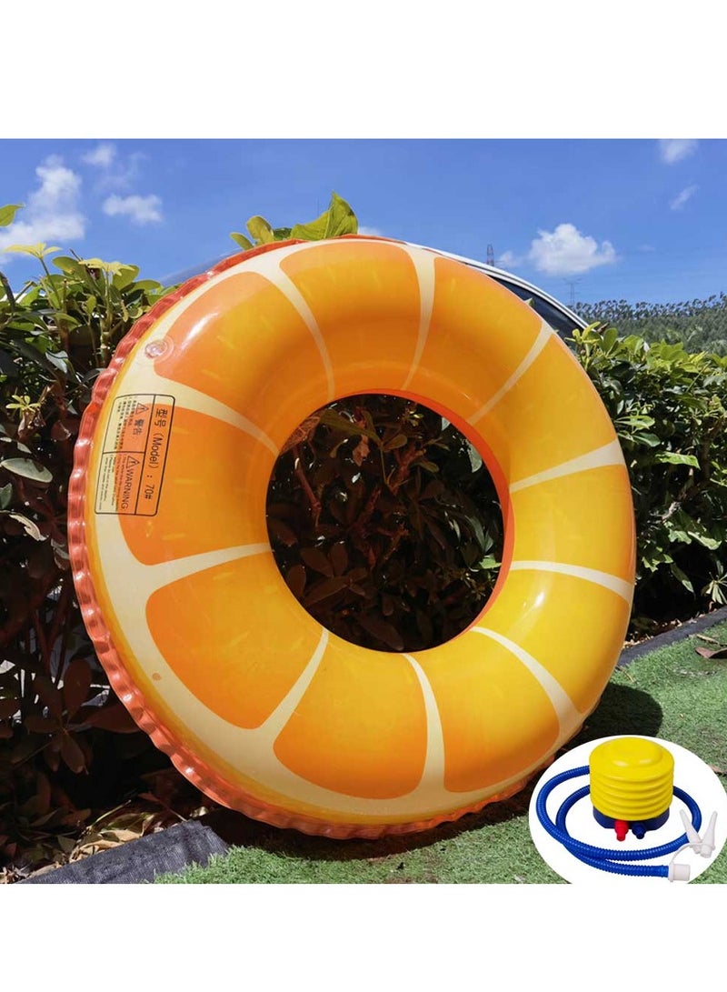 Loquat Orange Printed Inflatable Swim Ring  - Image 1
