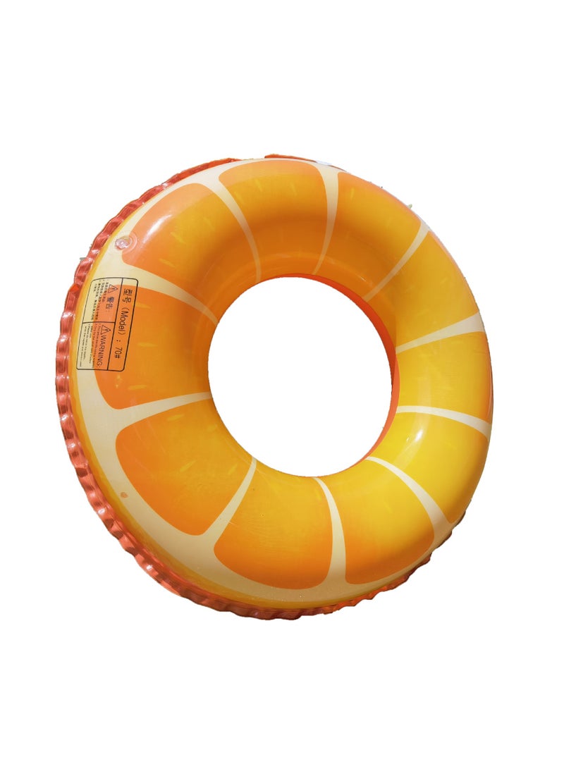 Loquat Orange Printed Inflatable Swim Ring  - Image 2