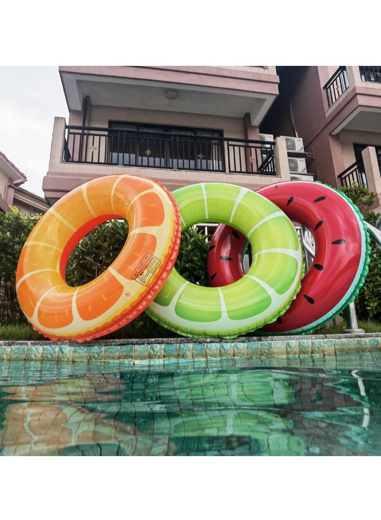 Loquat Orange Printed Inflatable Swim Ring  - Image 3