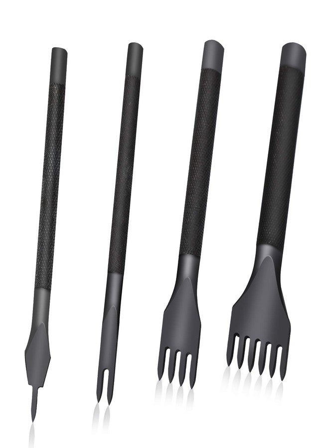 QMNNMA 4 Pcs Leather Stitching Punch Leather Craft Tool Hole Punches 1/2/4/6 Prong Punch Lacing Stitching Punch Tool for Craft(3mm) - Image 1