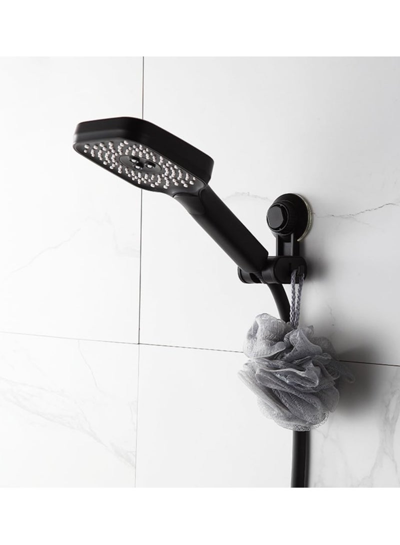 SYOSI Suction Cup Handheld Shower Head Holder, Adjustable Height Angle Suction Cup Shower Head Bracket Removable Shower Head Hanger for Bathroom Wall Mounted - Image 2