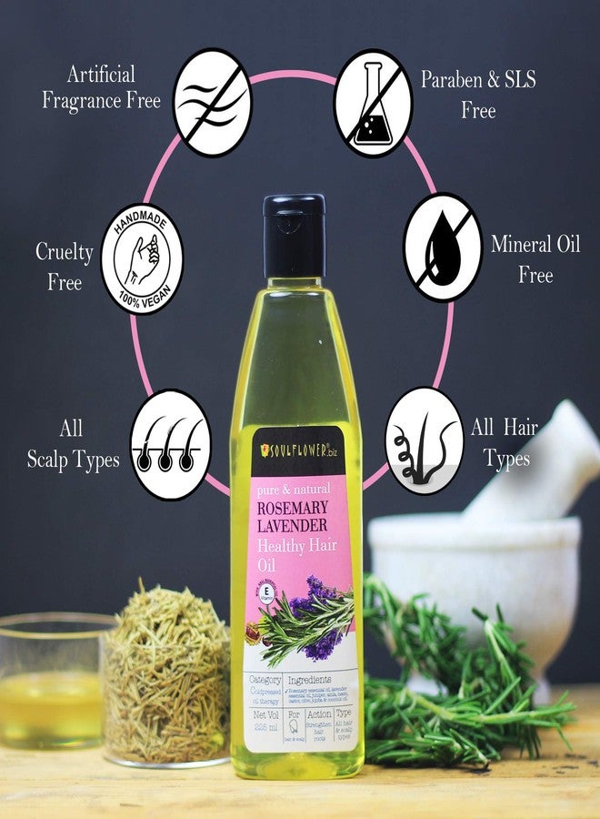 Soulflower Rosemary Lavender Hair Oil for Healthy Hair Tea Tree Hair Oil - Image 5