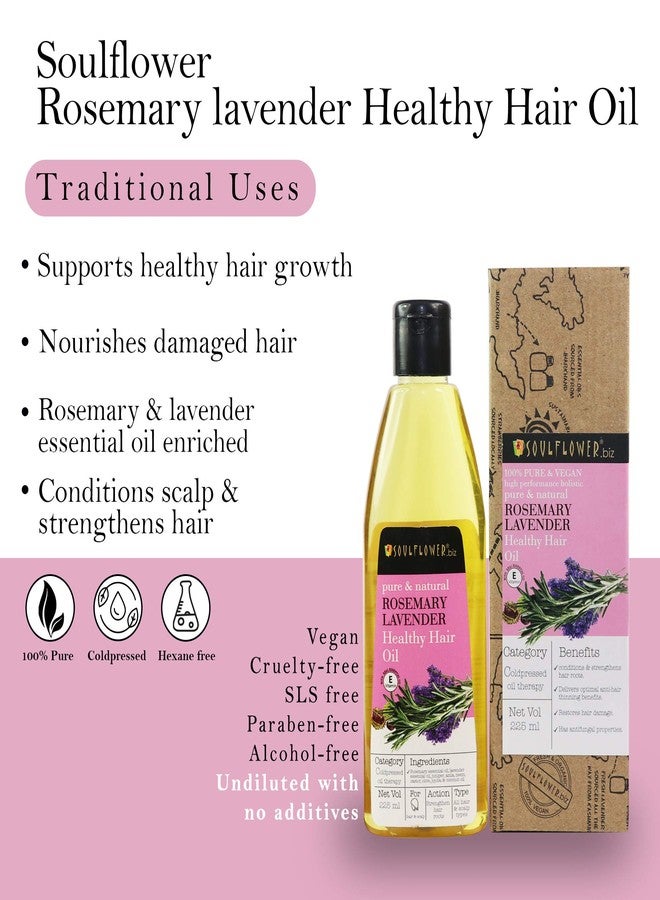 Soulflower Rosemary Lavender Hair Oil for Healthy Hair Tea Tree Hair Oil - Image 3