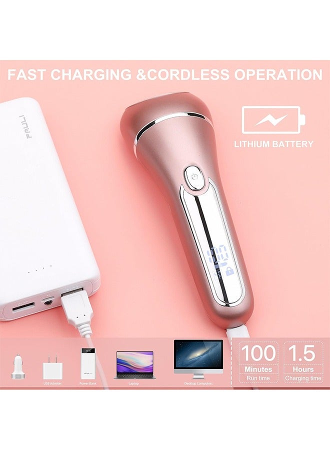 ماكينة حلاقة كهربائية للنساء، ماكينة إزالة الشعر الكهربائية للنساء، مجموعة أدوات إزالة الشعر للوجه، الذقن، الذراع، الساق، الإبط، بي، مشذب، غير مؤلم، مقاوم للماء، قابل لإعادة الشحن، جاف، رطب مع رأس قابل للفصل 3 في 1 - Image 5