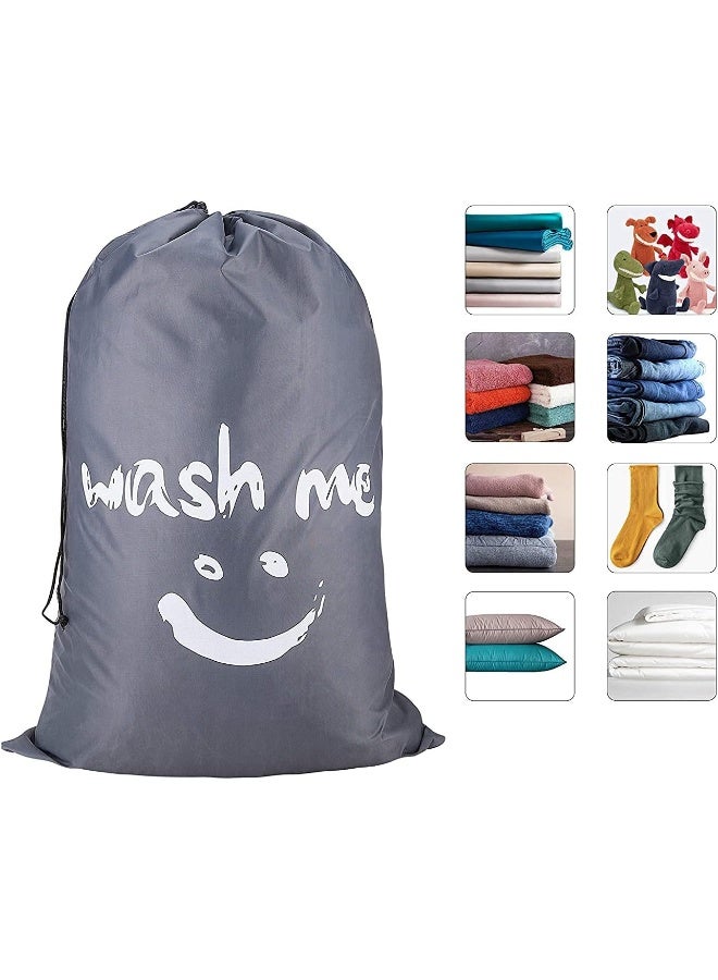 Rubik Wash Me Laundry Bag, 2 Pack Extra Large 100X69Cm Machine Washable Travel Dirty Clothes Storage Organizer Basket Drawstring Closure (Sky Blue)  - Image 2