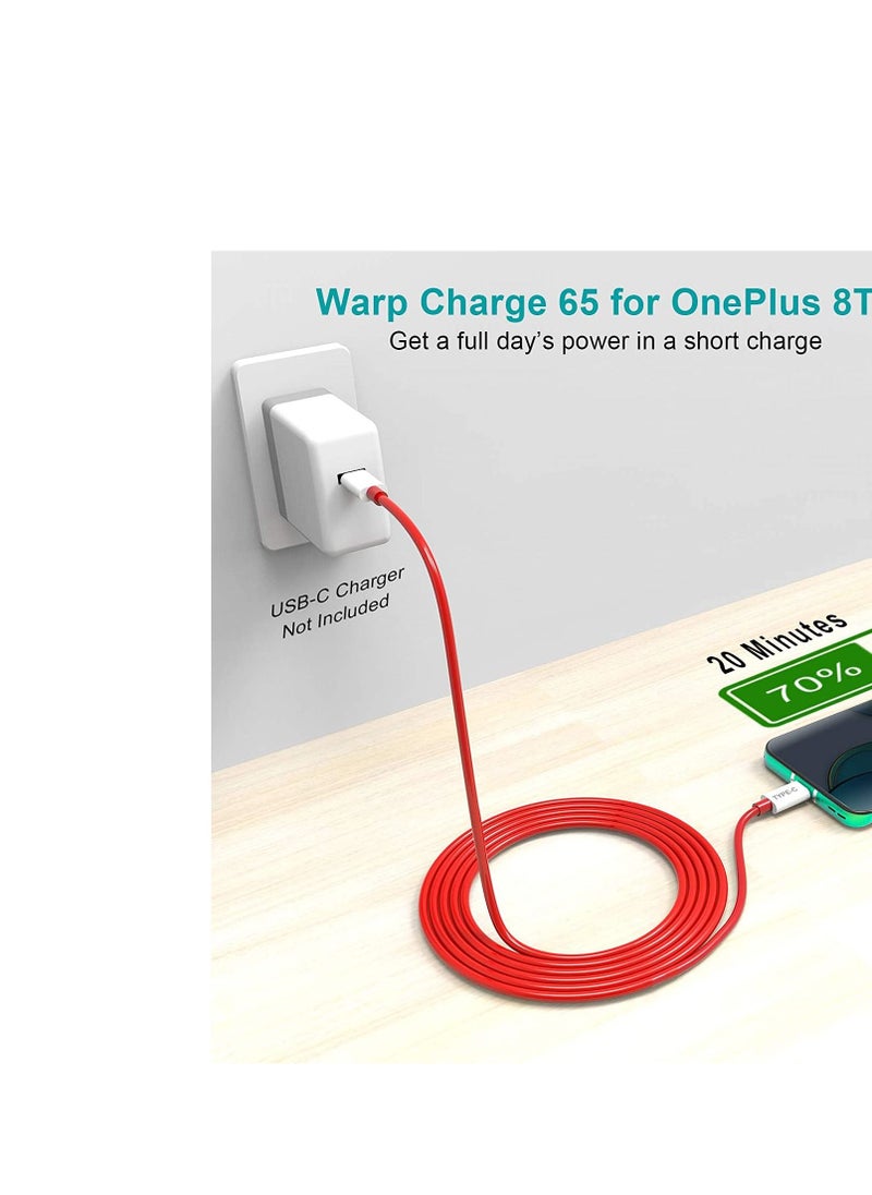 Generic - Type C to Type C Warp Charging Cable Compatible with OnePlus 8T 9 9R 9RT 9Pro 10  10R  11 11R , USB C-to-C Warp Charging Cable - Image 1
