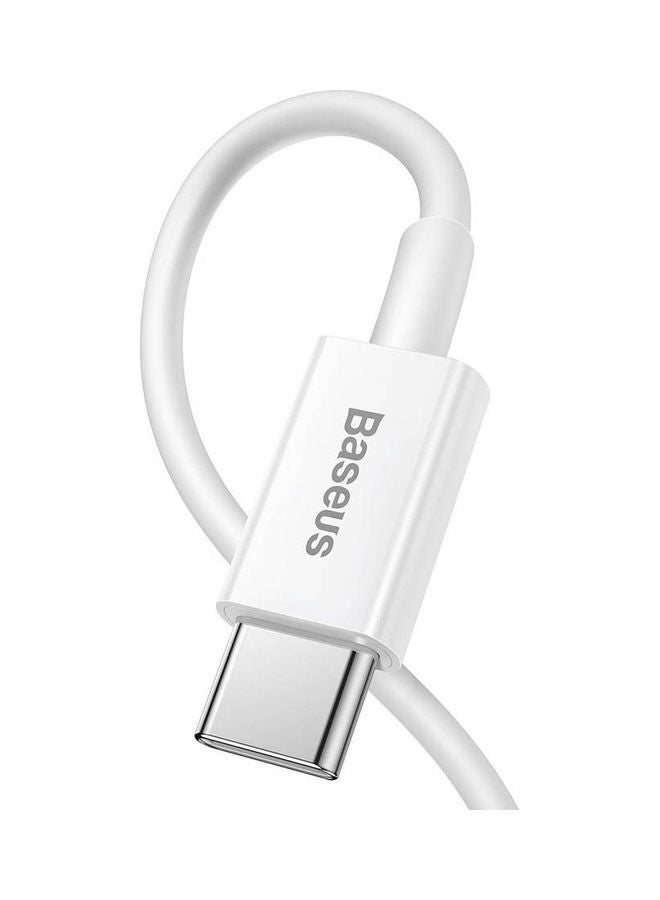 Baseus Superior Series Fast Charging Data Cable Type-C To Ip Pd 20W 2M White - Image 2