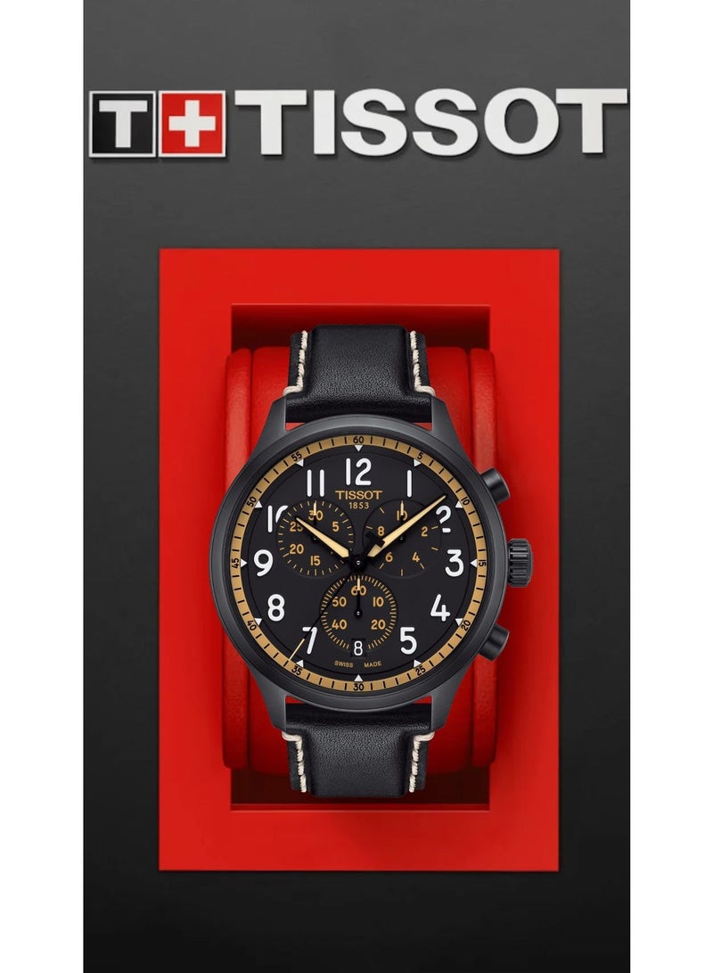 Tissot Chrono XL Vintage Black Chronograph Men's Watch - Image 5