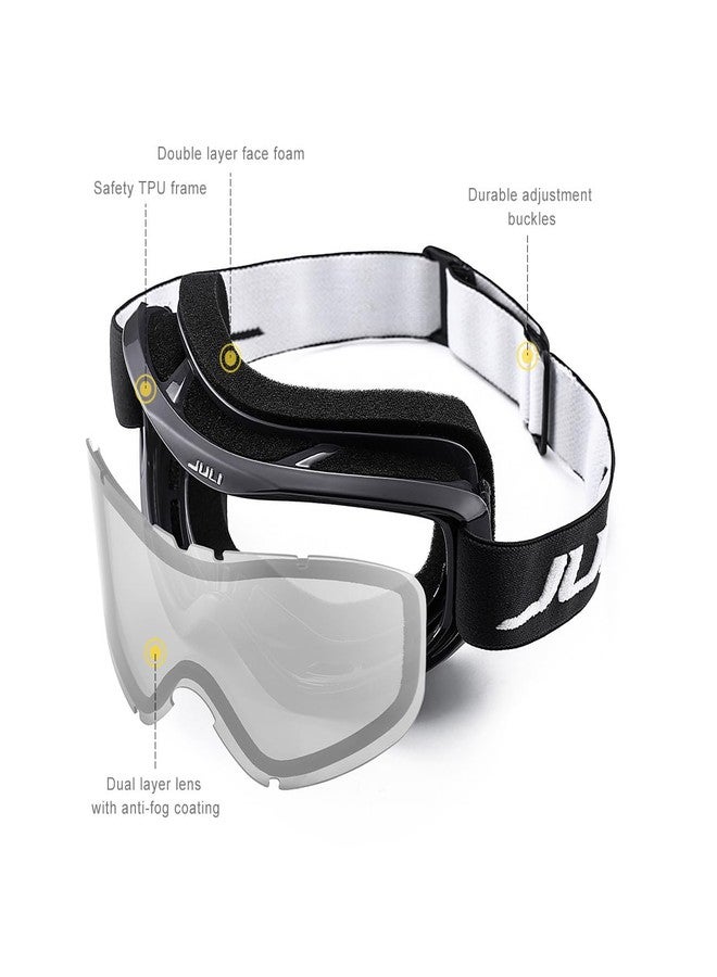 JULI Eyewear JULI Ski Goggle/Snow Snowboard Goggles for Men Women（VLT 12% Silver Lens） - Image 4