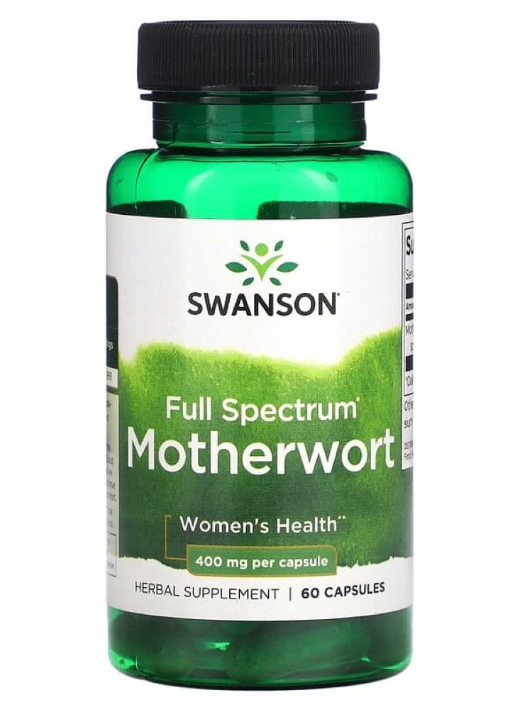 SWANSON - Swanson, Full Spectrum Motherwort, 400 mg , 60 Capsules - Image 1