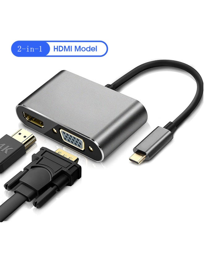JM Four-in-one Expansion Dock Type-c To Hdmi Vga Expansion Support Nintendo Usb3.0pd Fast Charge Converter - Image 1