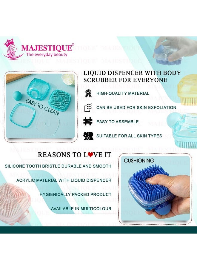 MAJESTIQUE Majestique Liquid Dispensing Body Wash Sponge | Bathing Sponge for Women | Bath Loofah, Soap Scrubber | Bath Scrubber for Body Cleaning & Massage - 1Pc/Multicolour  - Image 4