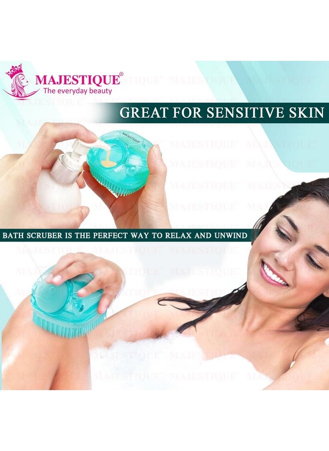 MAJESTIQUE Majestique Liquid Dispensing Body Wash Sponge | Bathing Sponge for Women | Bath Loofah, Soap Scrubber | Bath Scrubber for Body Cleaning & Massage - 1Pc/Multicolour  - Image 3