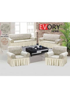 EVORY HOME Sofa Cover Waterproof 4-Pieces Set of 7-Seater (3+2+1+1) Water Resistant Furniture Protector  - Image 1