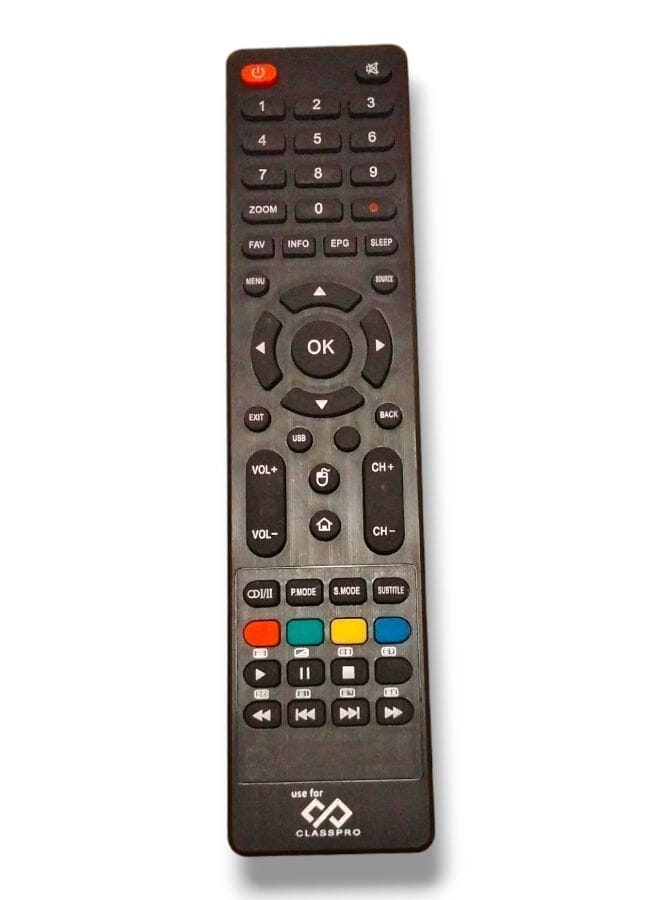 ClassPro Replacement Remote Control For Class Pro Tv Black