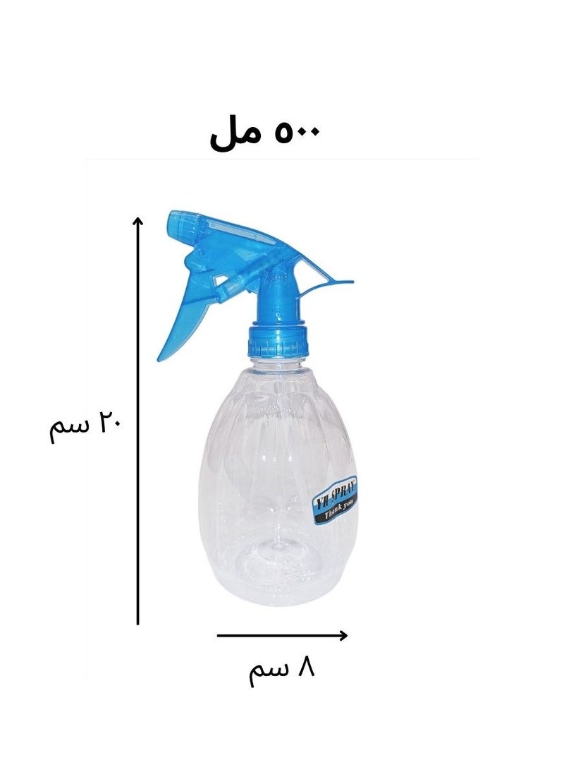 Refillable Clear Plastic Water Bottle for Multi-Purpose Glass and Surface Cleaning, Travel-Friendly Transparent Plastic Bottle, 500 ML - Image 2