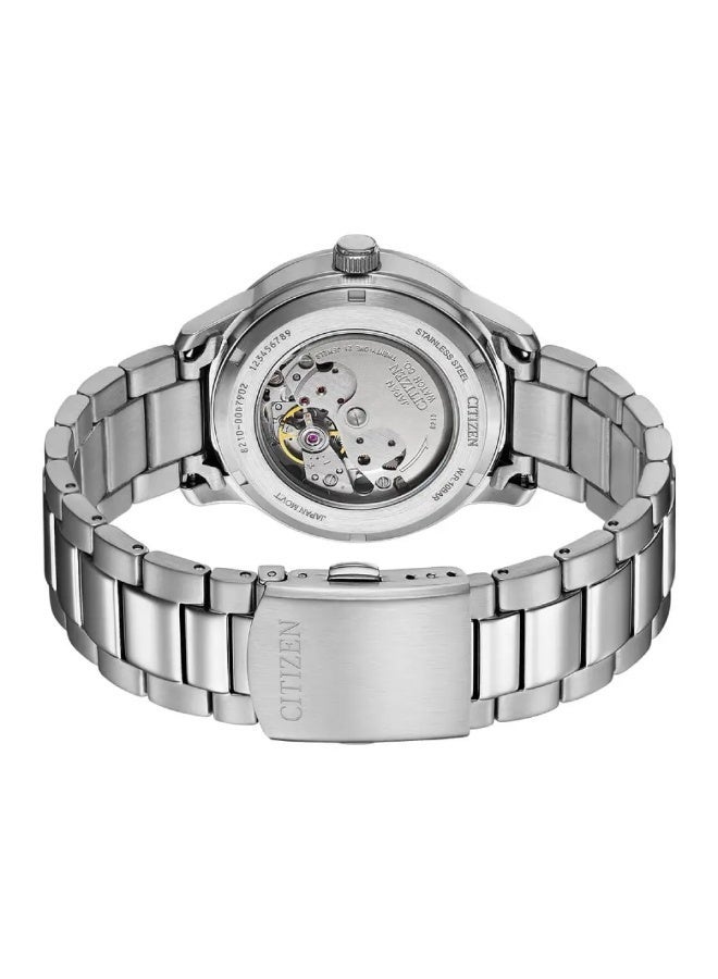 سيتيزن ساعة رجالية أوتوماتيكية من سيتيزن، موديل NJ0191-83A، مينا أبيض، قطر 40 مم، مصنوعة من الفولاذ المقاوم للصدأ - Image 2