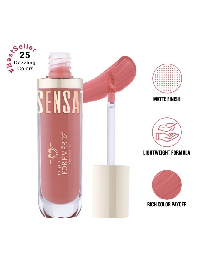 Daily Life Forever52 Sensational Lip (Rosewood Blush-24, 6ml) | Long-lasting & Smudge-proof Matte Liquid Lipstick - Image 3