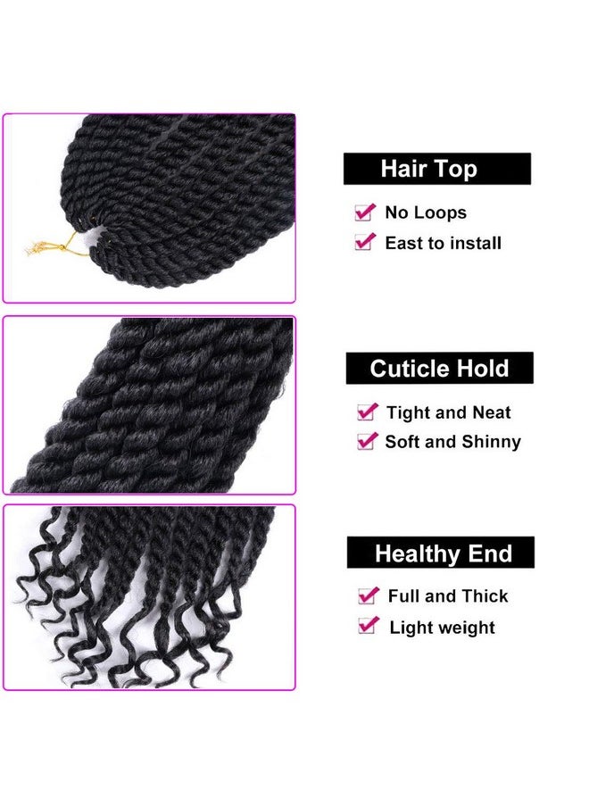 Mytarku - 12 Inch Crochet Braids Senegalese Twist Crochet Hair For Black Women 6 Pack Havana Twist Crochet Hair With Curly Ends 1B… - Image 1