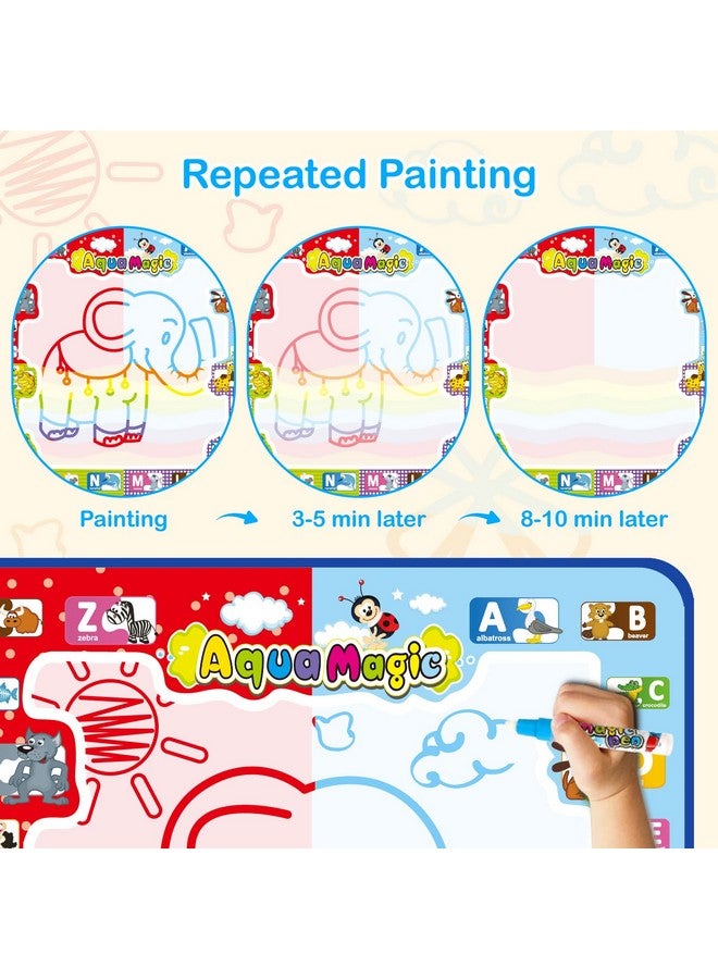 Jasonwell Aqua Water Doodle Mat 48 X 36 Inches Large Magic Drawing Doodling Mat Coloring Mat Educational Toys Christmas Birthday Gifts For Kids Toddler Boys Girls Age 2 3 4 5 6 7 8 Year Old (Galaxy) - Image 2