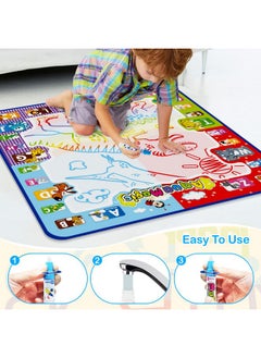 Jasonwell Aqua Water Doodle Mat 48 X 36 Inches Large Magic Drawing Doodling Mat Coloring Mat Educational Toys Christmas Birthday Gifts For Kids Toddler Boys Girls Age 2 3 4 5 6 7 8 Year Old (Galaxy)  - Image 4