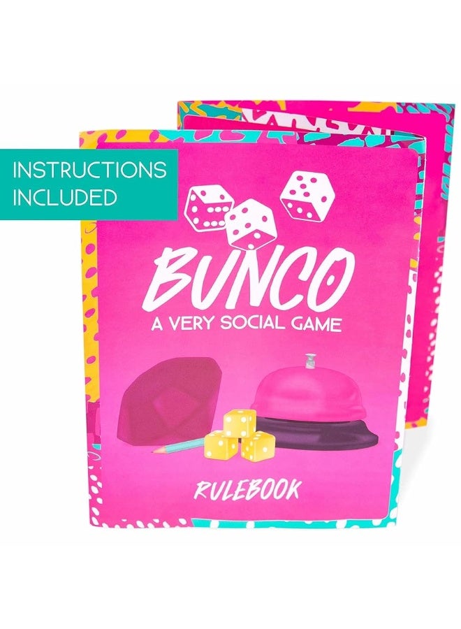 Brybelly Bunco A Very Social Game  12Player Party Dice Game includes Dice Scorecards Pencils Bell  Squishy Traveling Jewel  Family Game Night Board Games Party Supplies  Fun Activities - Image 2