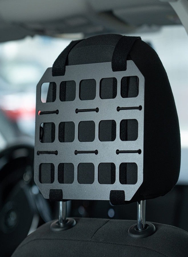TACNEX Vehicle Rigid MOLLE Panel Car Seat Headrest Organizer EDC Pouch Tool Holster Bag Holder Auto Interior Accessories Tactical Gear Rack Truck Equipment Mount Plate Modular Storage Shelf - Image 1