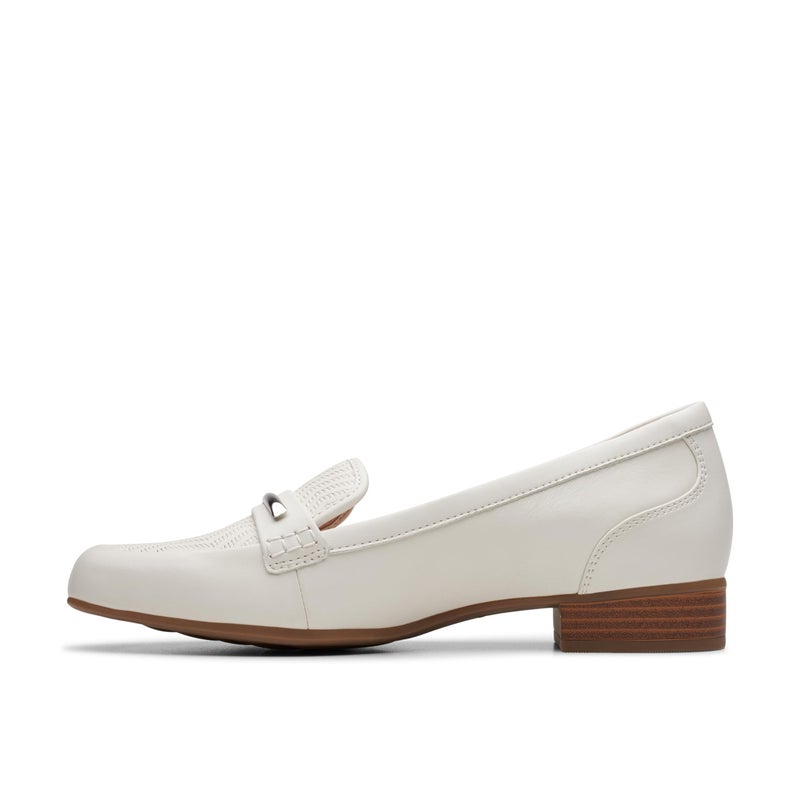 Clarks Collection Women's Juliet Aster, Off White Leather, 5 Medium US - Image 4