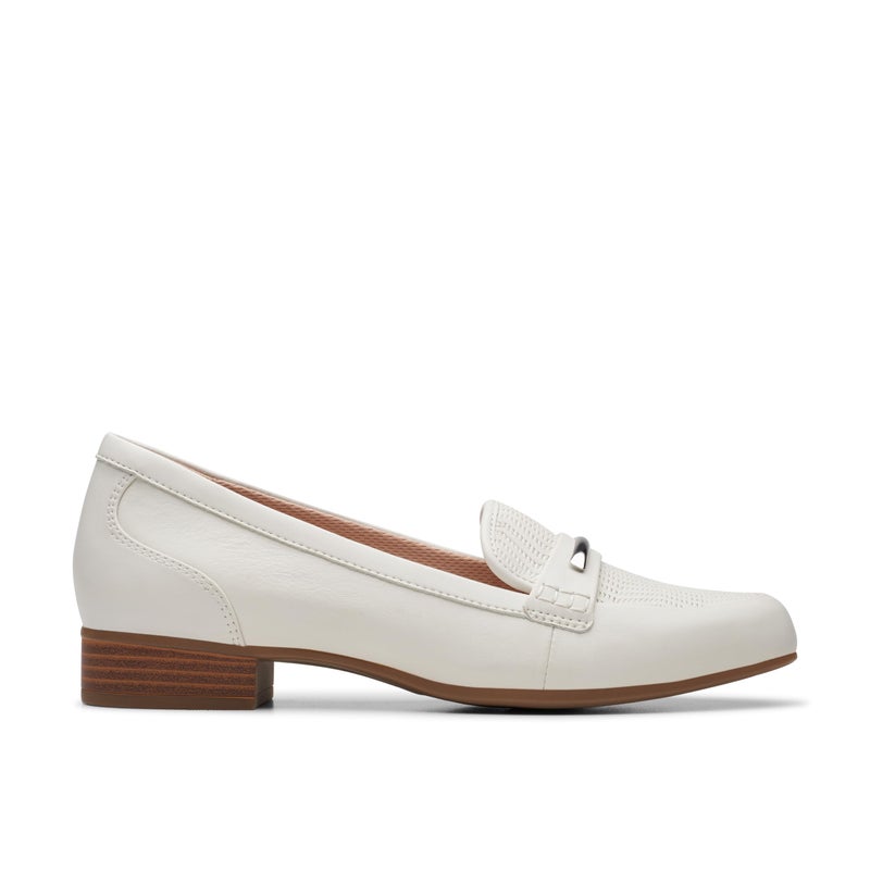 Clarks Collection Women's Juliet Aster, Off White Leather, 5 Medium US - Image 3