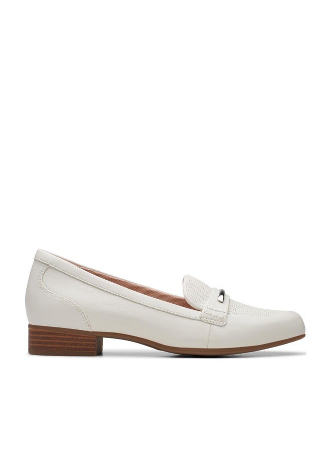 Clarks Collection Women's Juliet Aster, Off White Leather, 5 Medium US - Image 1