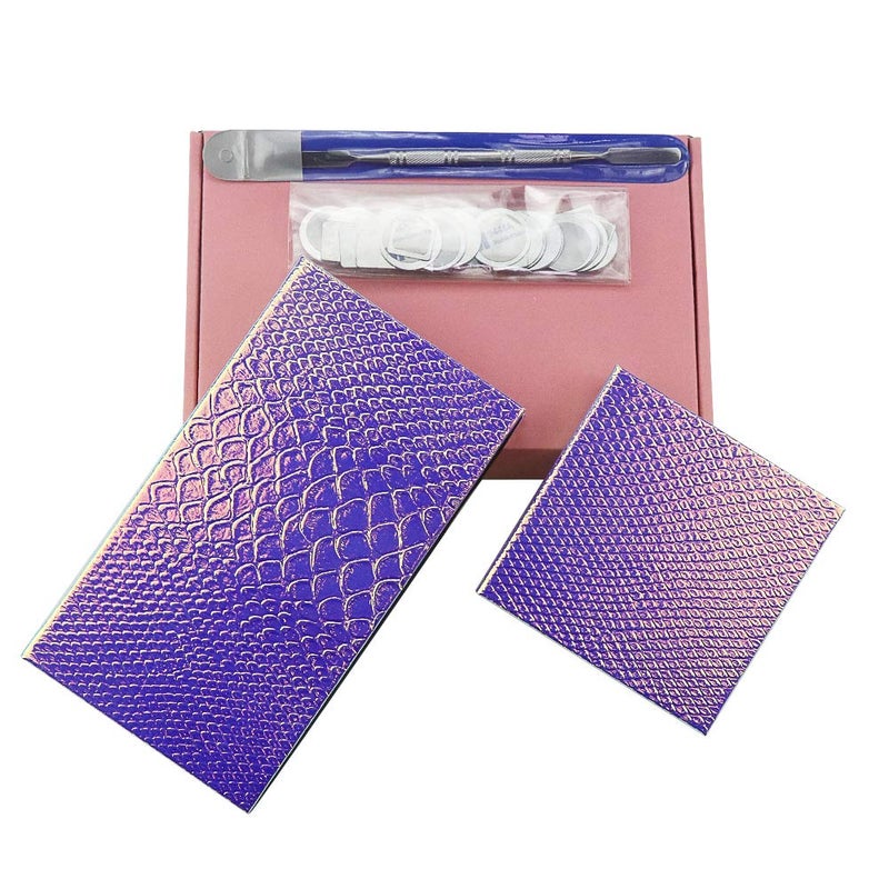 Leopard Empty Makeup Magnetic Palette with Spatula and Metal Stickers 2pcs Palettes Set 18 Colors and 9 Colors Empty Magnetic Makeup Palette Fish Scales