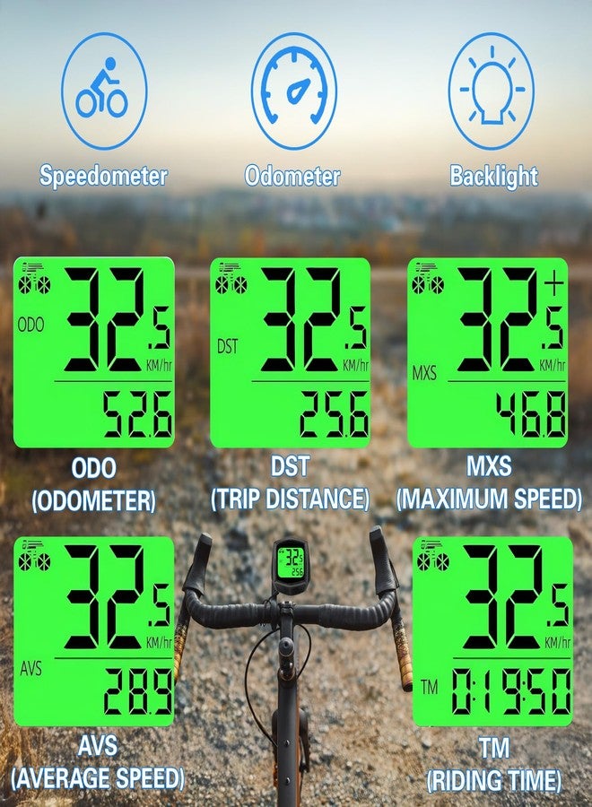 DonDofla 2026 New Bike Computer and Bike Odometer Wireless MPH KM/H Bicycle Speedometer with Automatic Wake-Up Cycling Speed Tracker Display & Single Mileage & Multi-Functions & Calories Statistics Accessories - Image 5