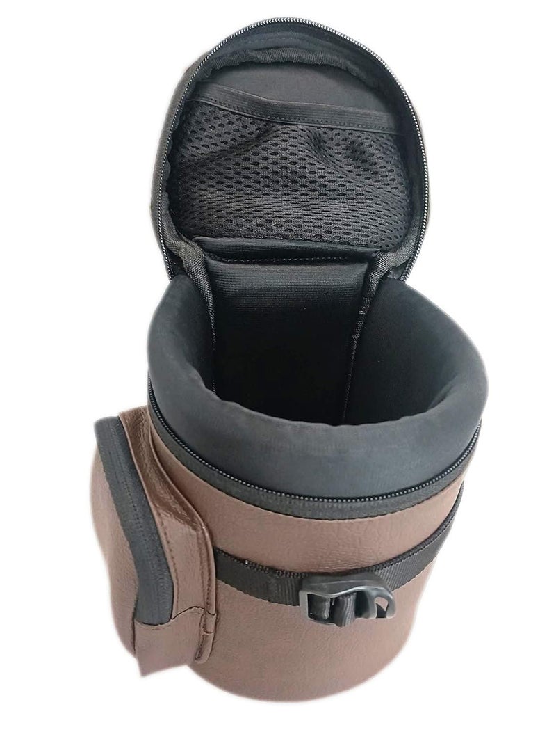 MVPRO Synthetic Lens Bag 7 Inch Side Pouch, Easy To Carry (Brown) - Image 3