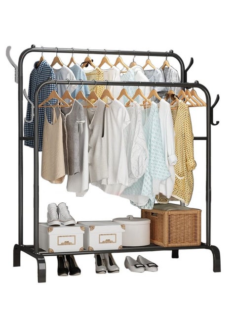 Clothes Organizer And Metal Stand Black 110*54*150cm