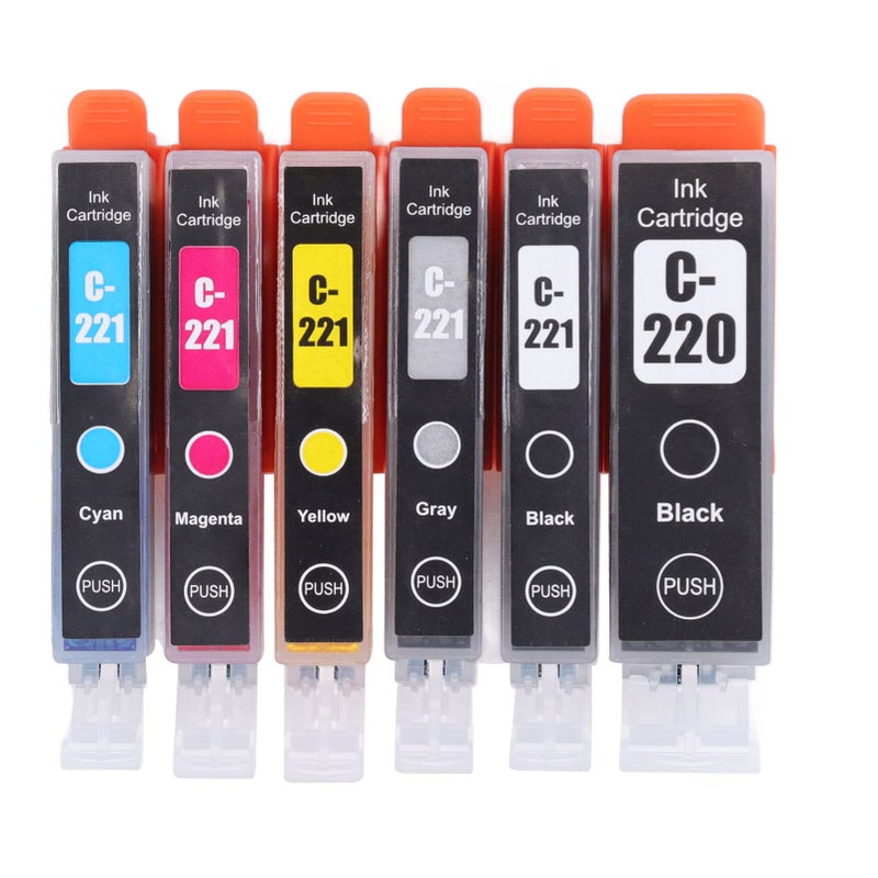Ink Cartridge Replacement Set 6 Colors High Page Yield for Wireless Printers - Image 2
