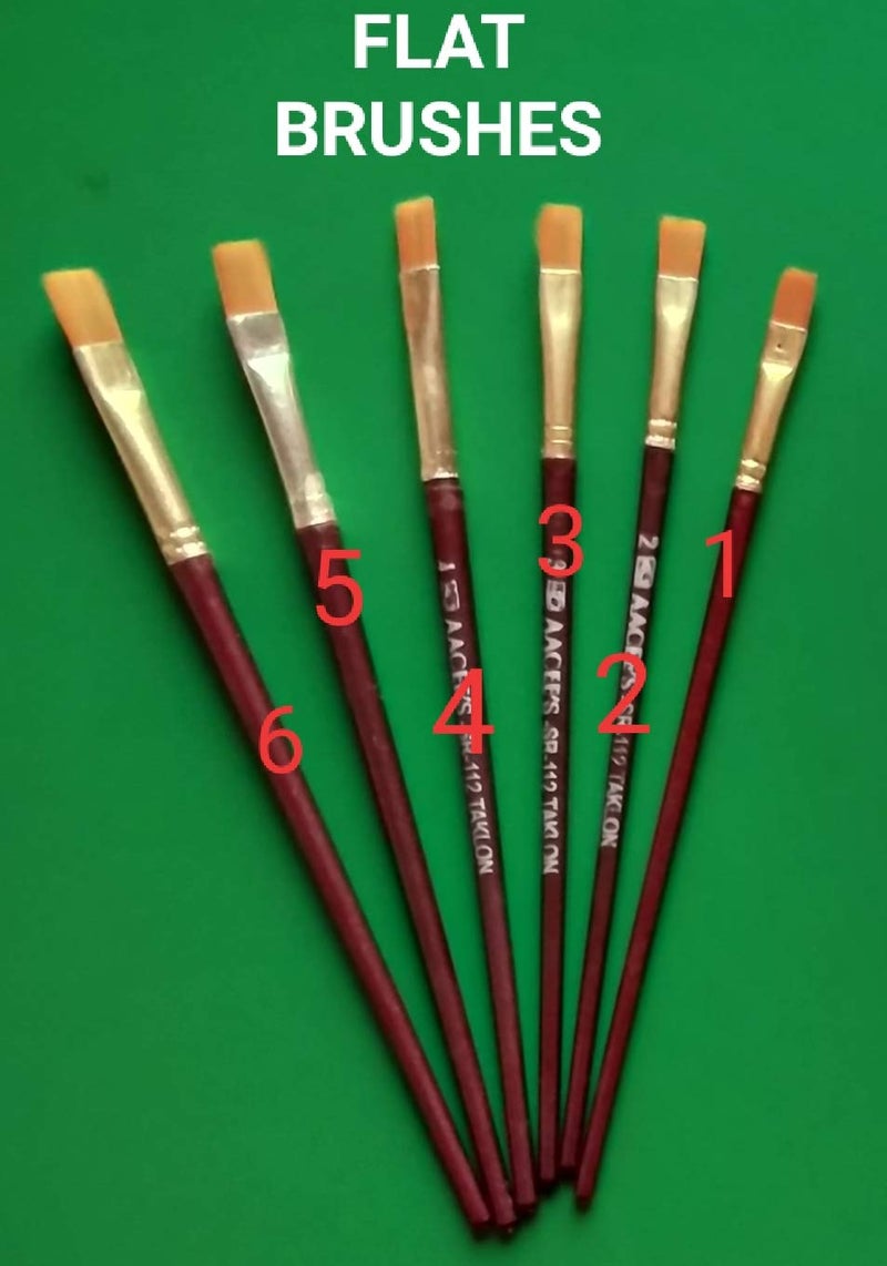 FIRST CLICK Art 12 Wells 301 Kidney Shaped Plastic Palette + Set of Flat Painting Brush - Image 3