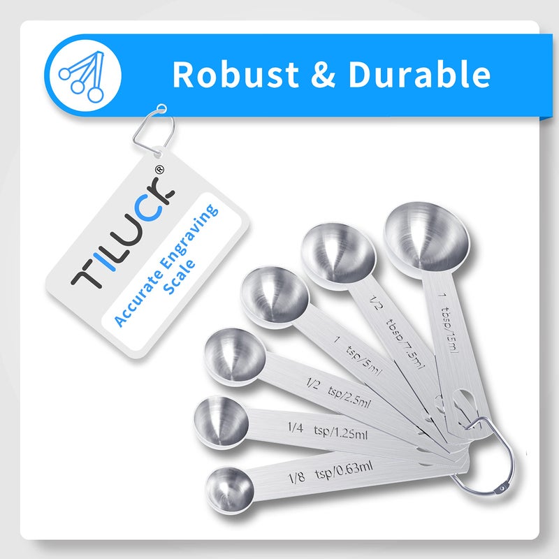TILUCK Stainless Steel Measuring Cups & Spoons Set, Cups and Spoons,Kitchen Gadgets for Cooking & Baking (XX-Large) - Image 3