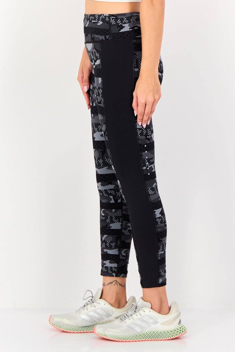 Nike Women Tight Fit Brand Logo Running Crop Tights, Multicolor - Image 4