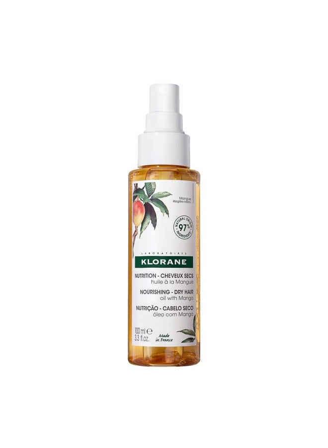 Klorane Nourishing Dry Hair Oil with Mango, Hydrating and Protecting Bi-Phase Spray, Paraben, Sulfate and Alcohol Free, Vegan, Dermatologist tested - Image 1