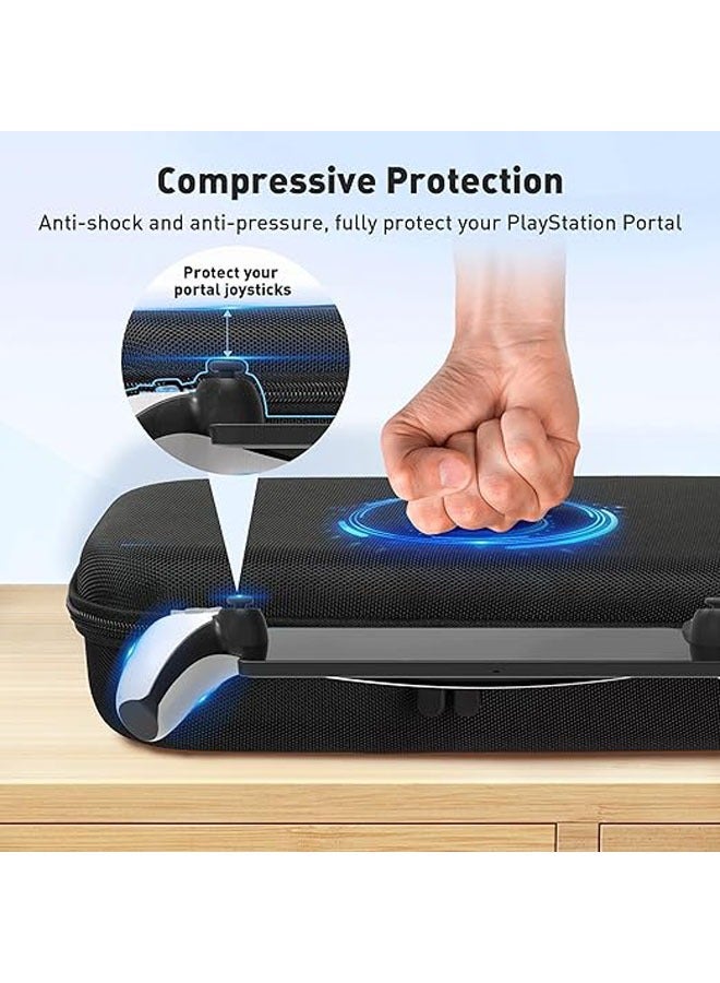 General The 3-in-1 accessory set is compatible with Playstation Portal, EVA carrying case for PS5 Portal, soft silicone case, 2-pack screen protector, Ps Portal accessory  - Image 2