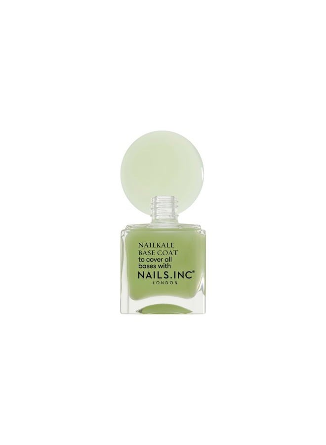 Nails Inc Plant Power NailKale Base Coat – Vegan, Plant-Based, Strengthening Nail Treatment for Hydrated, Healthy Nails – Anti-Breakage, High-Gloss Finish, Clear Nail Polish, 0.47 fl oz - Image 4