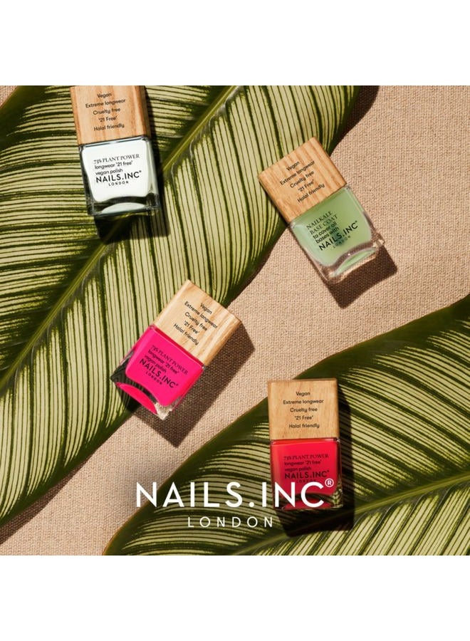 Nails Inc Plant Power NailKale Base Coat – Vegan, Plant-Based, Strengthening Nail Treatment for Hydrated, Healthy Nails – Anti-Breakage, High-Gloss Finish, Clear Nail Polish, 0.47 fl oz - Image 5