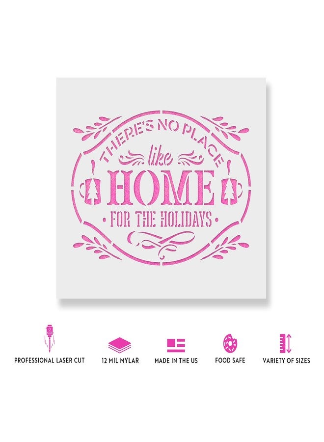 Stencil Revolution No Place Like Home for The Holidays Stencil - Christmas Porch Sign, Christmas Stencil Art, Christmas Decor Ideas, Stencils for Christmas - Image 2