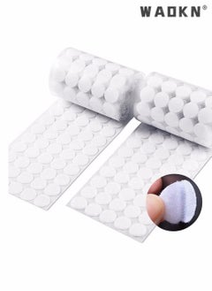 WAOKN Self Adhesive Dots, Tapes Sticky Back Coins Dots with Hook and Loop Velcro Round Pads, 20mm Diameter Strong Waterproof Round Dot, Dots with Adhesive for Home Office School 300Pcs (150 Pairs)  - Image 1