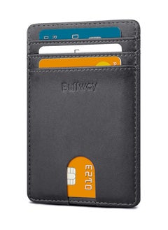 Buffway Buffway Mens RFID Blocking Slim Bifold Wallet Minimalist Leather Small Wallets for Men with Cash Pocket and Card Holder Slots  - Image 1