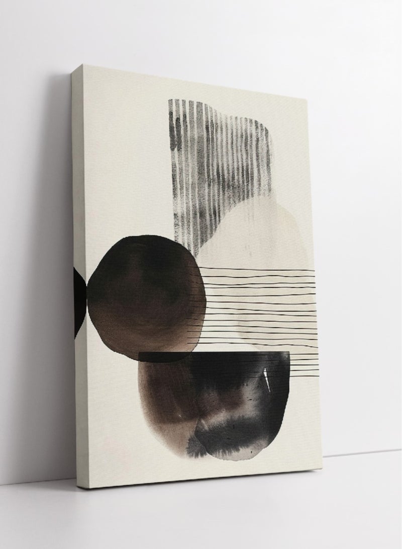 مودكلاس لوحة جدارية تصميم تجريدي بإطار خشبي - Image 1