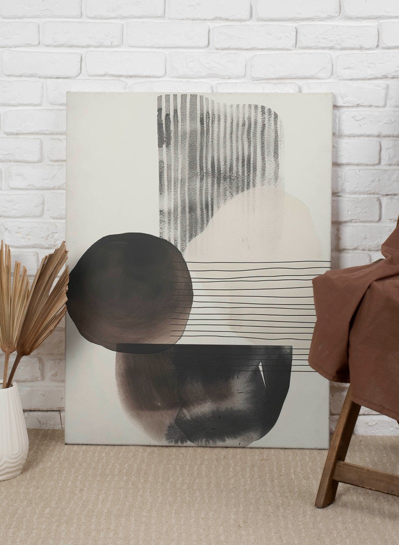 مودكلاس لوحة جدارية تصميم تجريدي بإطار خشبي - Image 2